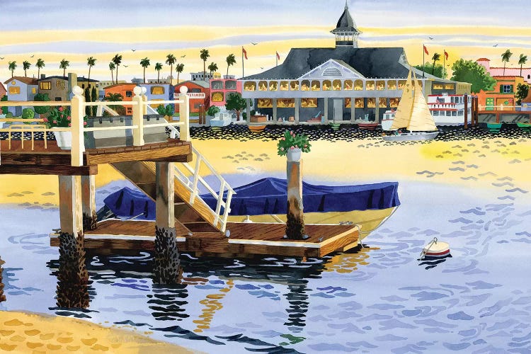 Newport Harbor Sunset by Robin Wethe Altman wall art