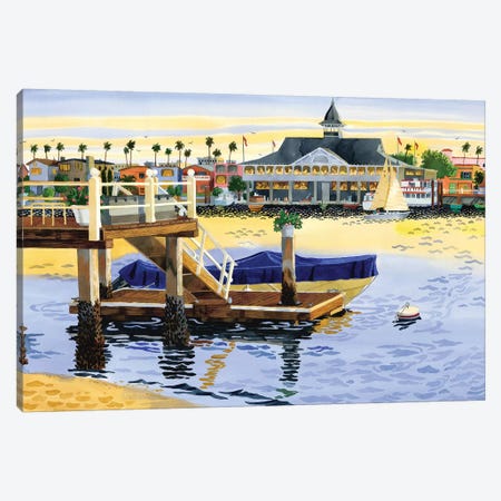 Newport Harbor Sunset Canvas Print #WAL24} by Robin Wethe Altman Canvas Art Print