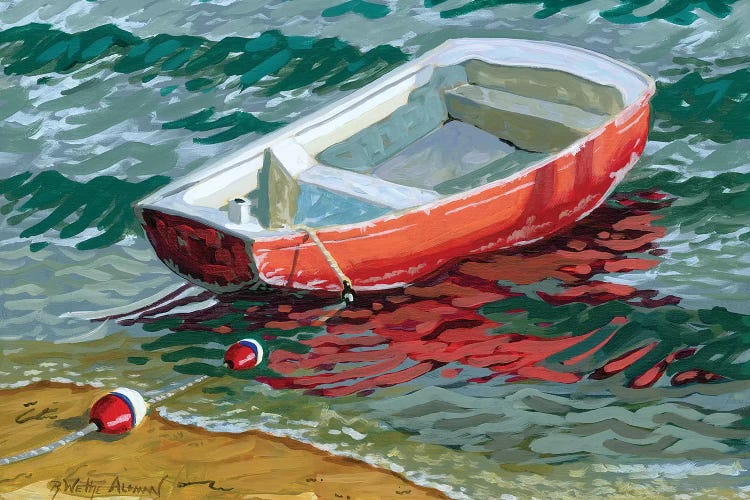 Red Skiff by Robin Wethe Altman wall art