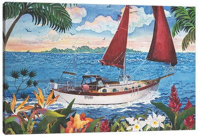 Sail Away Canvas Art Print - Robin Wethe Altman
