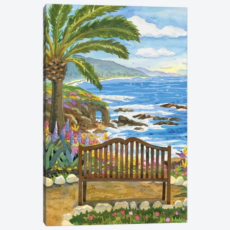 Bench At The Montage Canvas Print #WAL2} by Robin Wethe Altman Canvas Wall Art