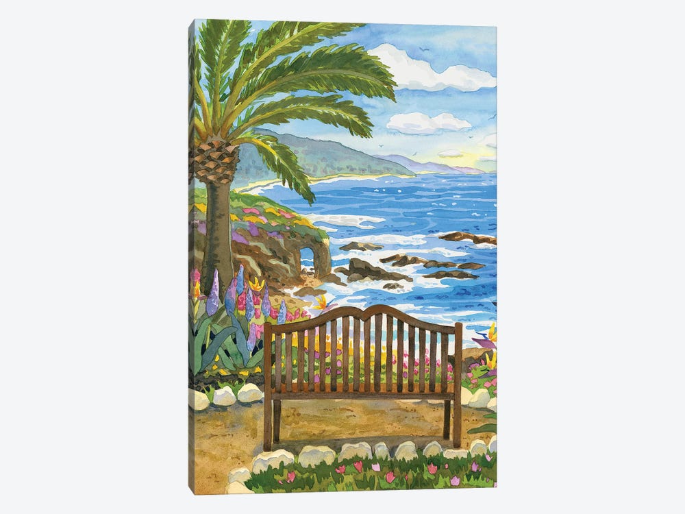 Bench At The Montage by Robin Wethe Altman 1-piece Canvas Artwork
