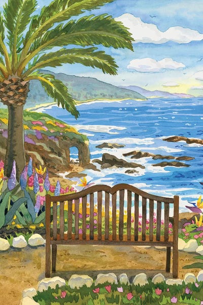 Tropical Beaches: Bench At The Montage by Robin Wethe Altman