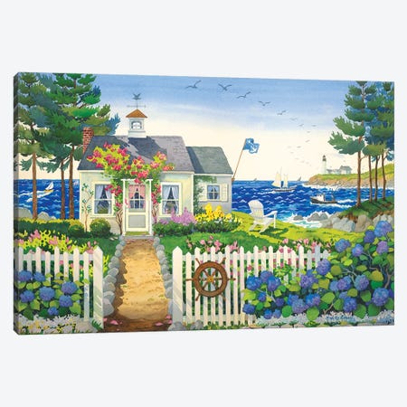 Seaside Cottage Canvas Print #WAL30} by Robin Wethe Altman Art Print