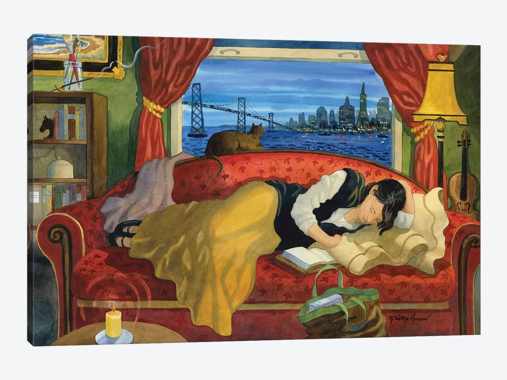 She Lives In San Fransisco by Robin Wethe Altman 1-piece Canvas Wall Art
