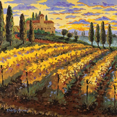 Sunset On The Vineyard by Robin Wethe Altman canvas print