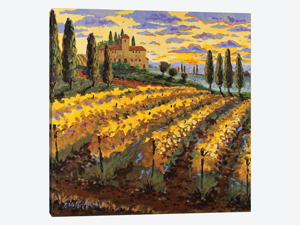 Sunset On The Vineyard by Robin Wethe Altman 1-piece Art Print