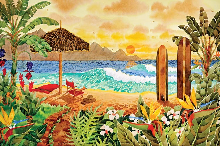 Surfing The Islands by Robin Wethe Altman wall art