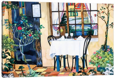 Table For Two Canvas Art Print