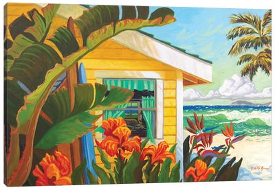 The Cottage At Crystal Cove Canvas Art Print - Robin Wethe Altman