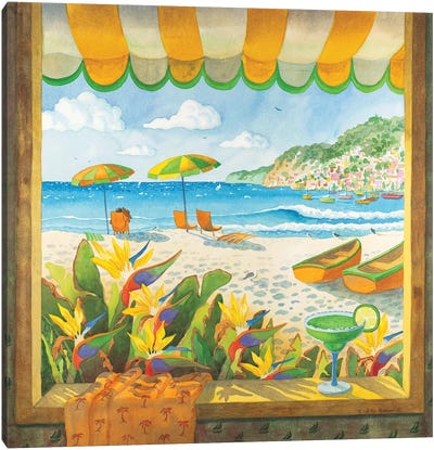 Window To The Sea Canvas Art Print - Robin Wethe Altman