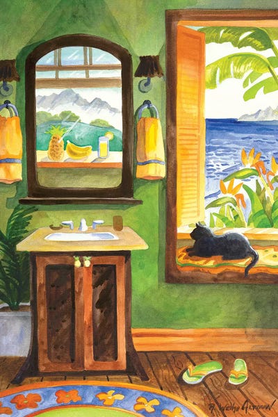 Interiors: Cat In The Windowseat by Robin Wethe Altman