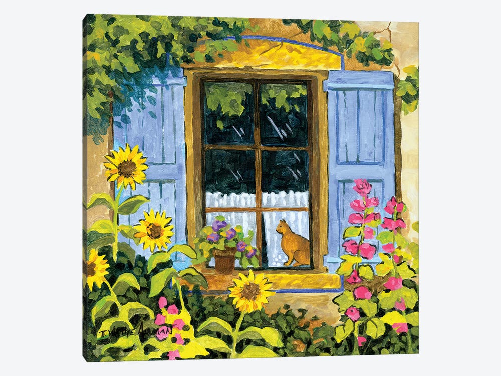 Cat In Window by Robin Wethe Altman 1-piece Canvas Art Print