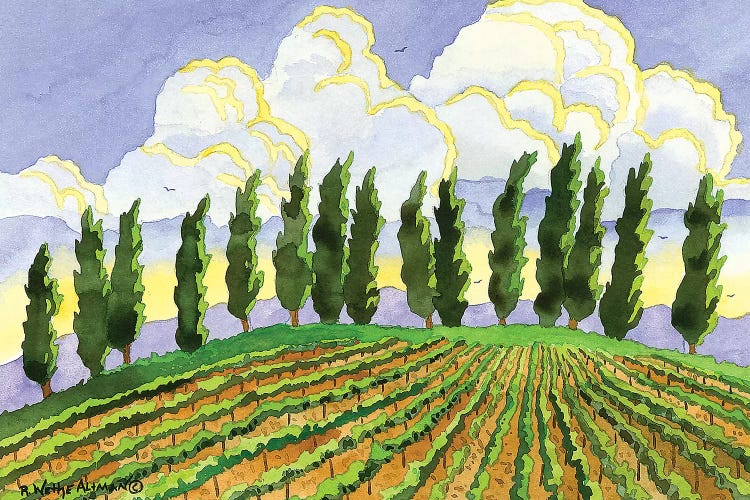 Cypress In The Clouds by Robin Wethe Altman wall art