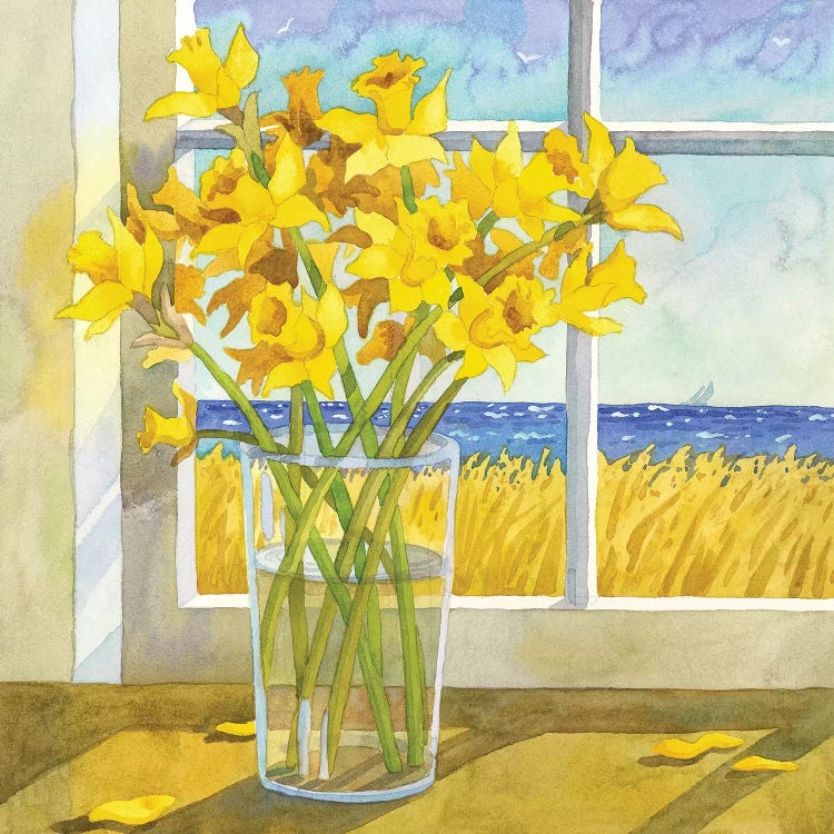 Daffodils In The Window by Robin Wethe Altman wall art