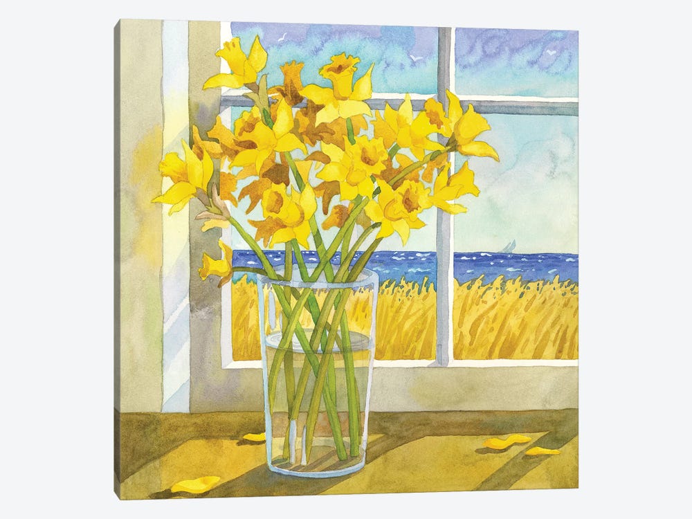 Daffodils In The Window by Robin Wethe Altman 1-piece Canvas Art