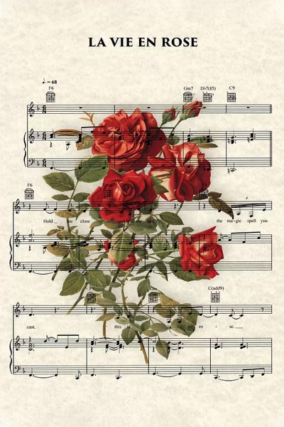 Music Notes: La Vie En Rose by WordsAndMusicArt