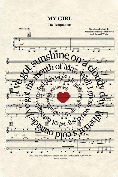 Music Notes: My Girl by WordsAndMusicArt