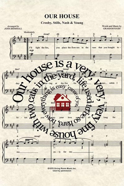 Our House by WordsAndMusicArt acrylic art print