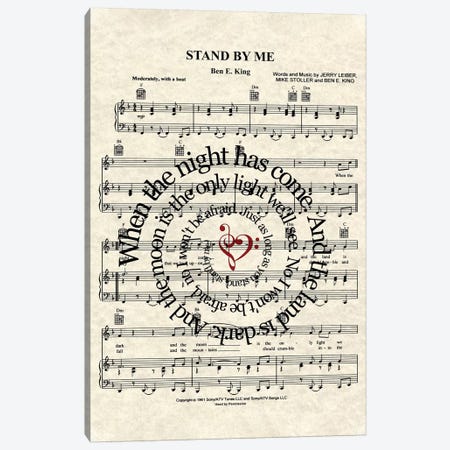 Stand By Me Canvas Print #WAM33} by WordsAndMusicArt Canvas Art