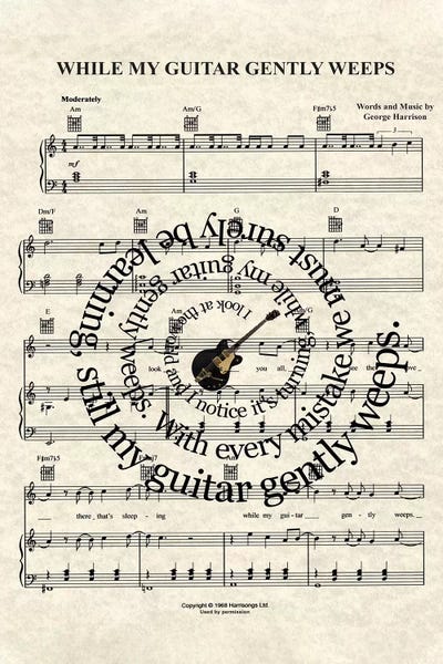 Bands: While My Guitar Gently Weeps by WordsAndMusicArt