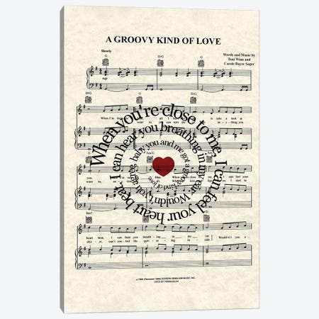A Groovy Kind Of Love Canvas Print #WAM48} by WordsAndMusicArt Canvas Print