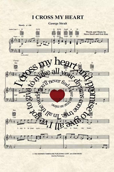 Country & Western: I Cross My Heart by WordsAndMusicArt