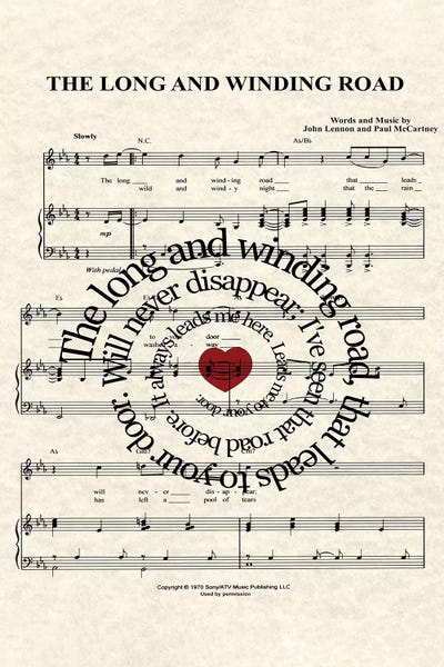 Bands: The Long And Winding Road by WordsAndMusicArt