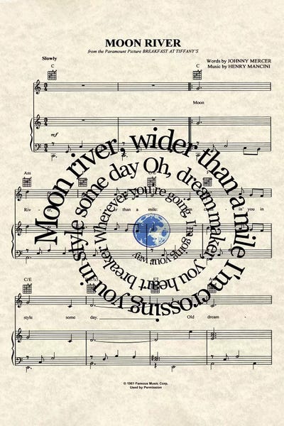 Moon River by WordsAndMusicArt art print