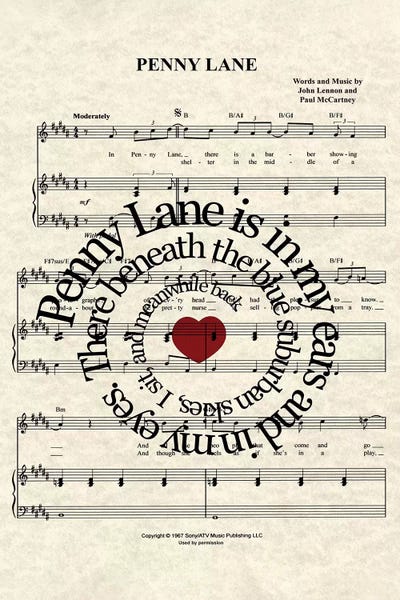 Bands: Penny Lane by WordsAndMusicArt