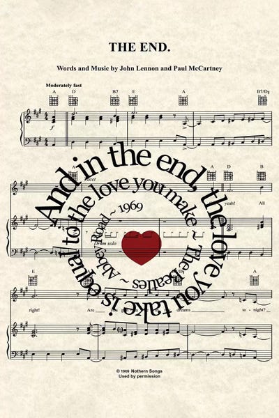 Bands: The End - Red Heart by WordsAndMusicArt