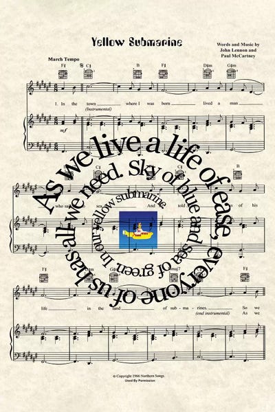 Bands: Yellow Submarine by WordsAndMusicArt