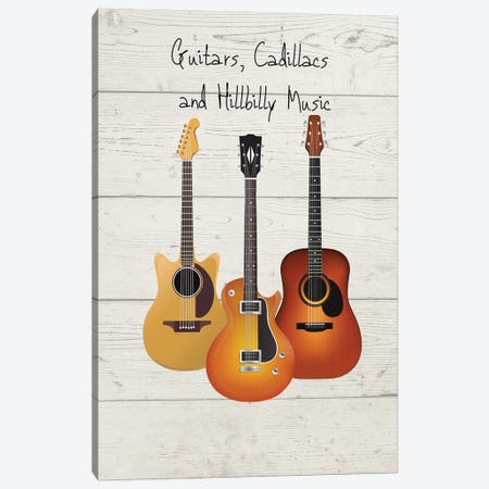 Guitars, Cadillacs And Hillbilly Music Canvas Print #WAM80} by WordsAndMusicArt Canvas Print