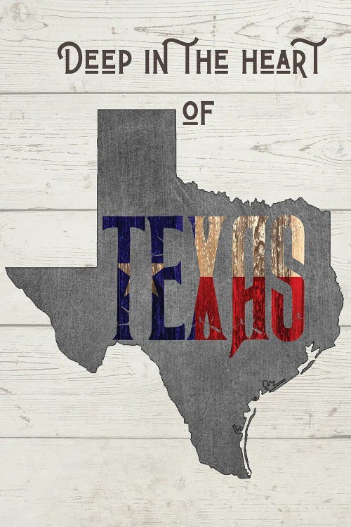 Deep In The Heart Of Texas - Version 2 by WordsAndMusicArt wall art
