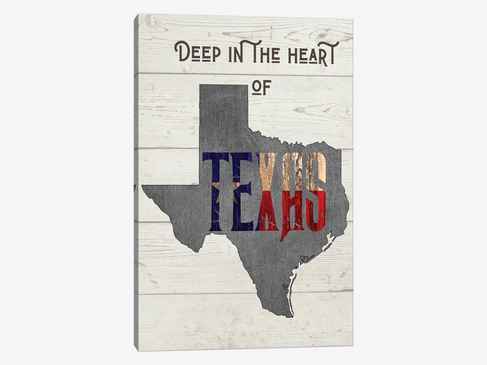 Deep In The Heart Of Texas - Version 2 by WordsandMusicArt 1-piece Canvas Art