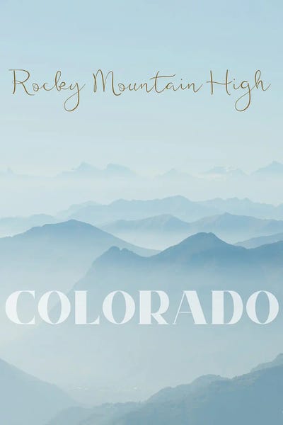 Rocky Mountain High by WordsAndMusicArt framed wall art