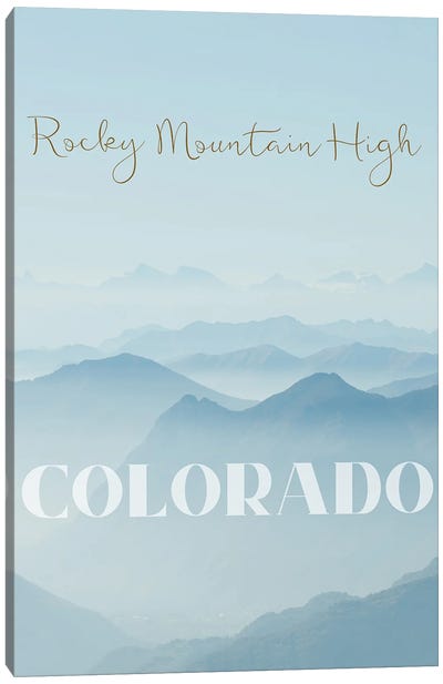 Rocky Mountain High Canvas Art Print - WordsandMusicArt