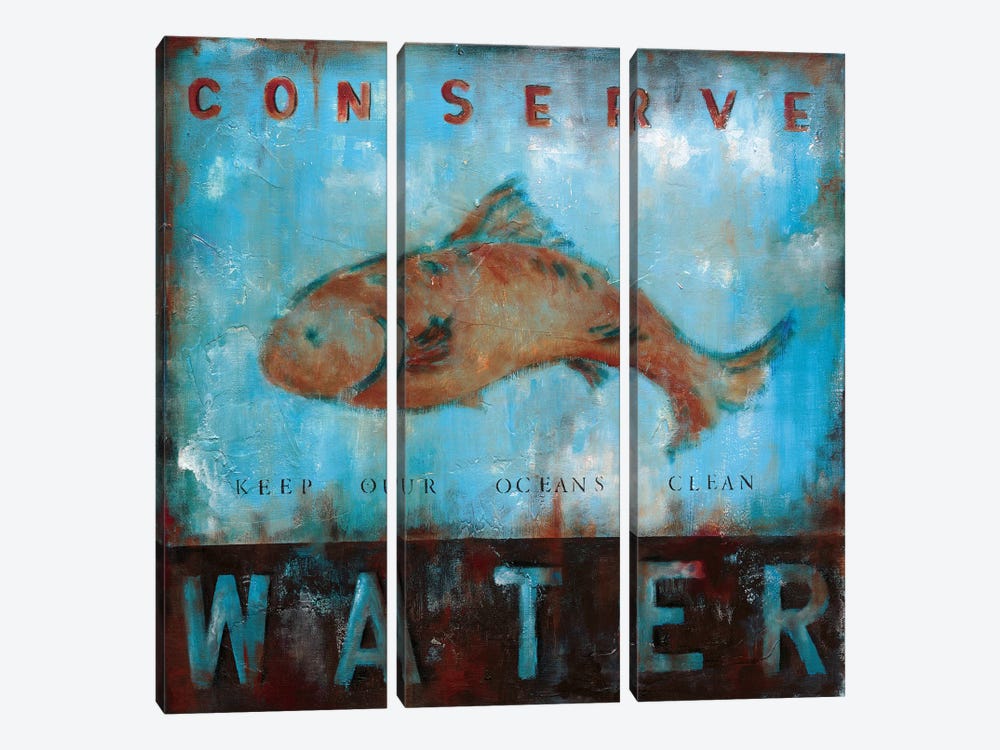 Conserve Water by Wani Pasion 3-piece Canvas Wall Art