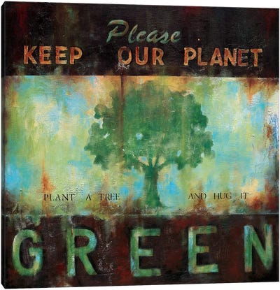 Green Planet Canvas Art Print - Advocacy Art