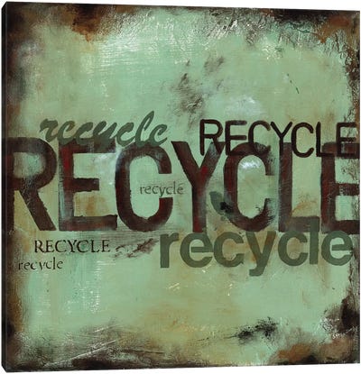 Recycle Canvas Art Print - Typography