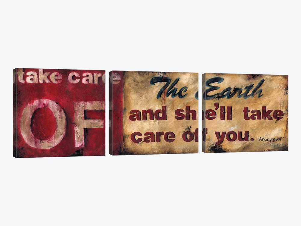 Take Care Of The Earth by Wani Pasion 3-piece Canvas Art
