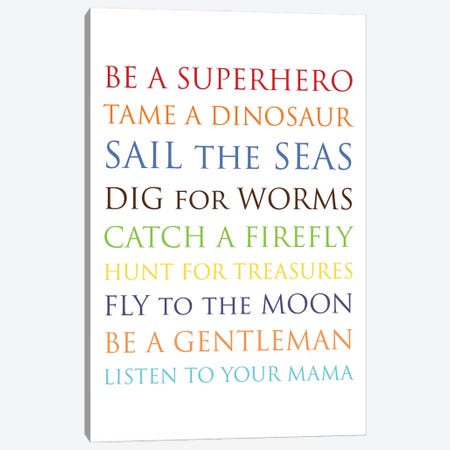 Be A Superhero Multi Canvas Print #WAO101} by Willow & Olive Art Print