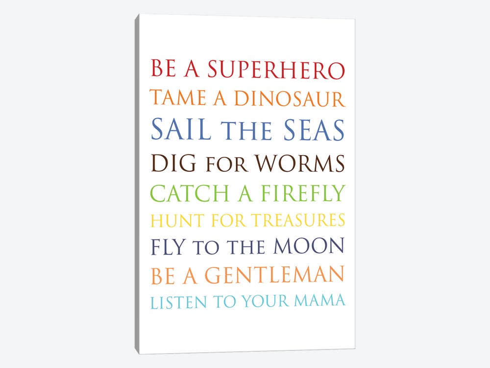 Be A Superhero Multi by Willow & Olive 1-piece Canvas Print