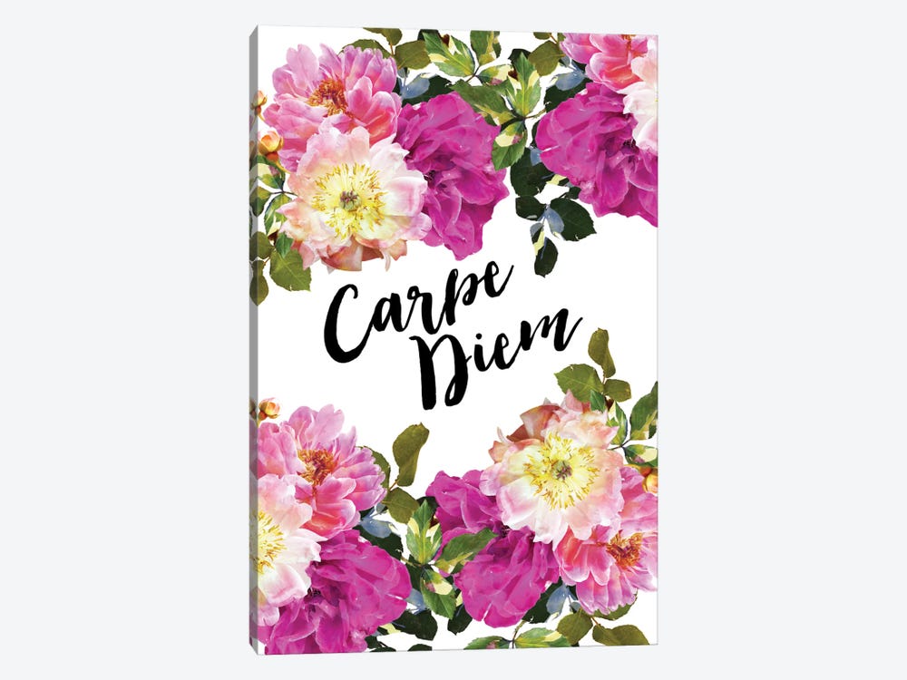 Carpe Diem Floral by Willow & Olive 1-piece Art Print