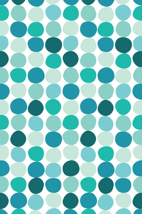 Mid Century Modern Dots Blue