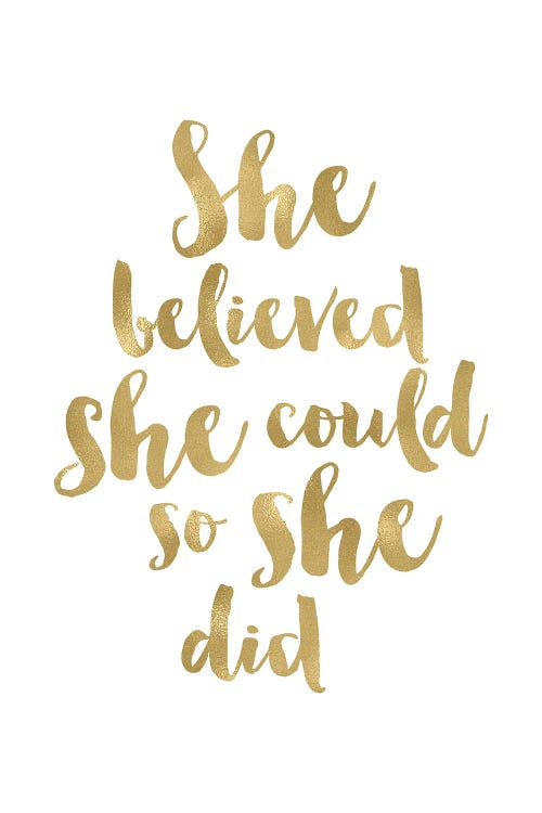 She Believed She Could Gold