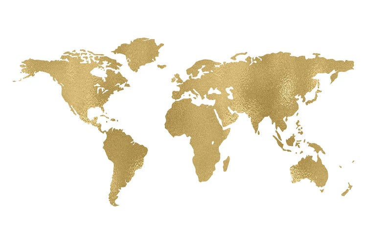 World Map Gold