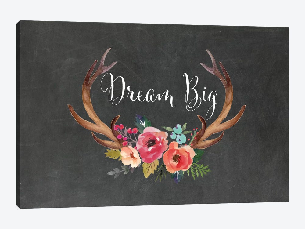 Dream Big Antlers by Willow & Olive 1-piece Canvas Art