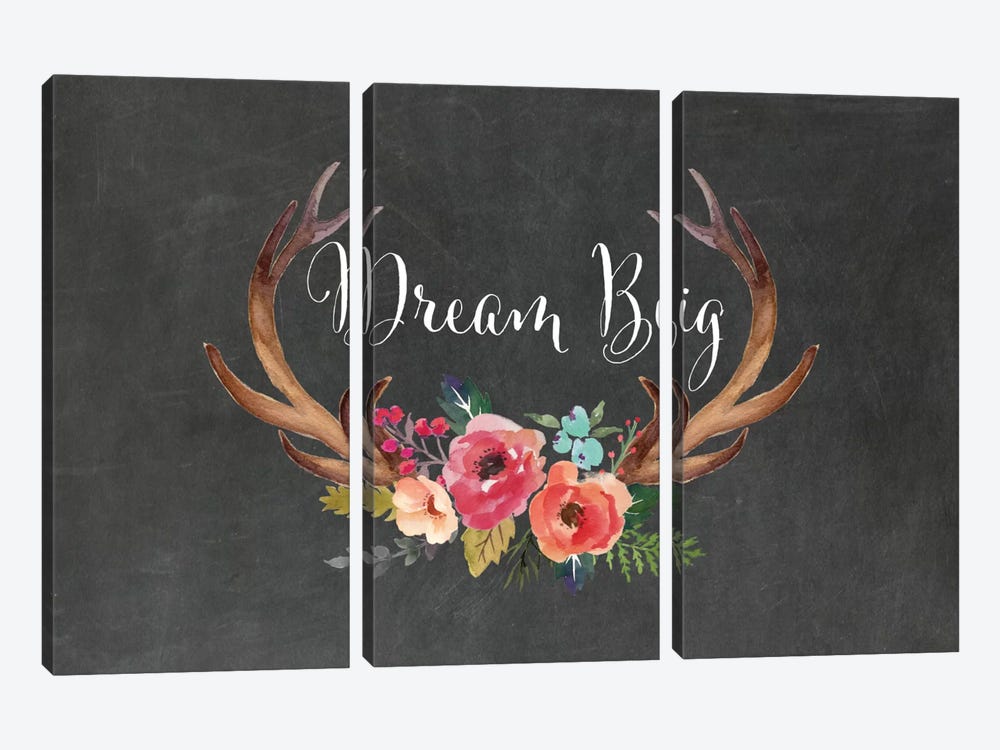 Dream Big Antlers by Willow & Olive 3-piece Canvas Art