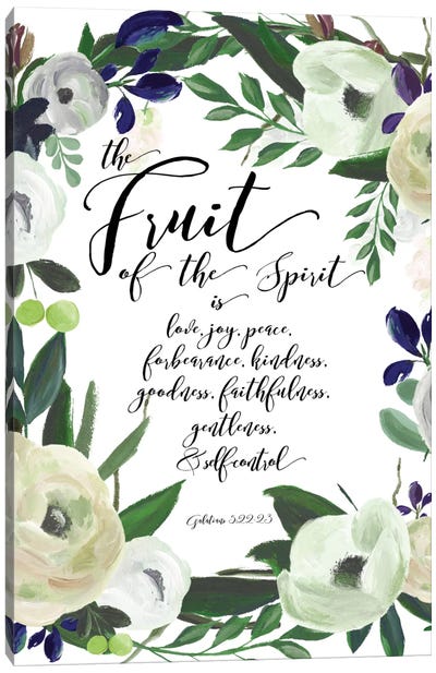 Fruit Of The Spirit - Galatians 5:22-23 Canvas Art Print - Willow & Olive by Amy Brinkman